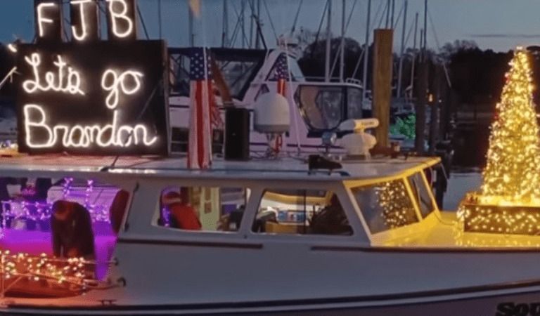 Lighted ‘Let’s Go, Brandon’ Boat Wins Best In Show; Mega Cringe Ensues When Title Stripped Hours Later