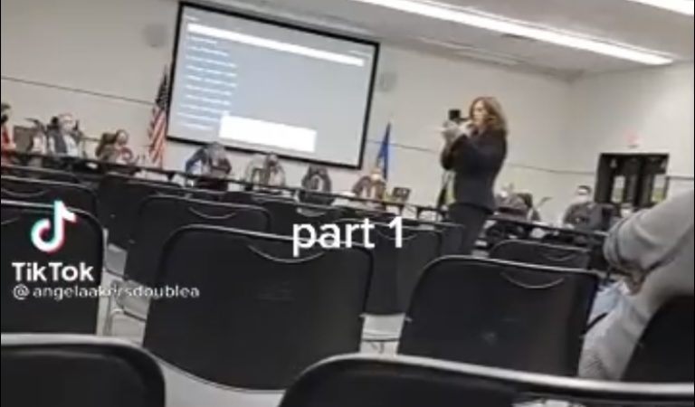WATCH: Parent Exposes School Board by Showing Pictures of Maskless Board Members While Mandating Muzzles on Children