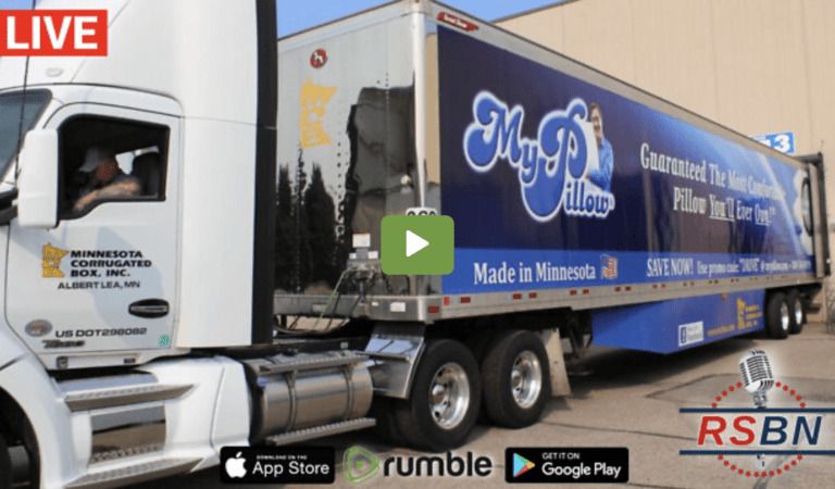 Mike Lindell’s My Pillow Relief Truck DETAINED by Canadian Border Patrol!