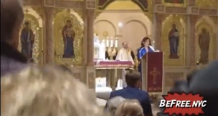 WATCH: NYC Activist Confronts Gov. Hochul Over Containment Camps; “You Devil in a Blue Dress.”