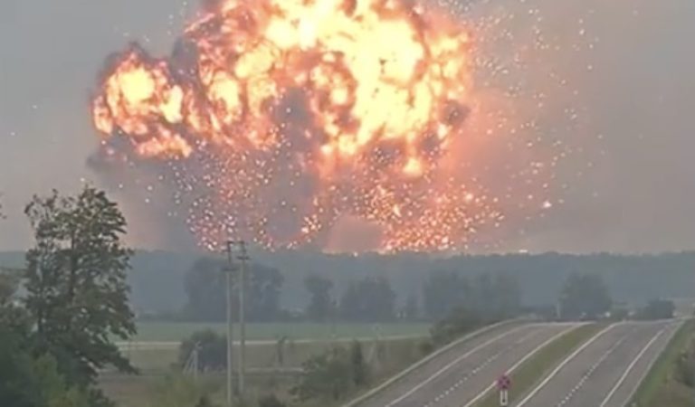 2017 Explosion at Ukraine Military Depot Shared as Recent Footage in Russia-Ukraine Conflict