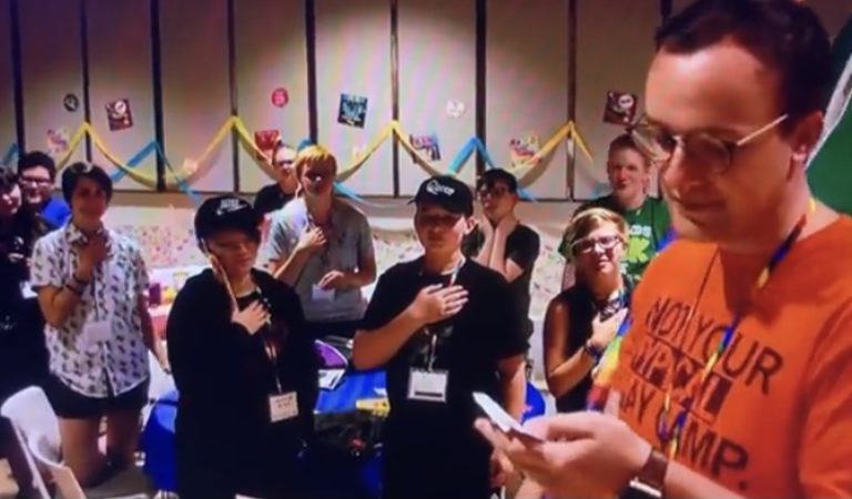 WATCH: Pete Buttigieg’s Husband Leads Children in Alternative “Pledge” of Allegiance to Rainbow Flag