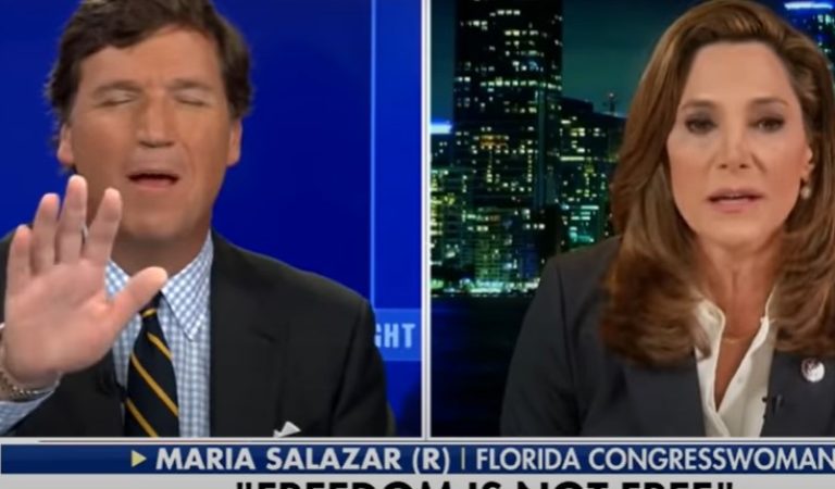 WATCH: Tucker Embarrasses Maria Salazar Over Her Hypocritical Position on Borders