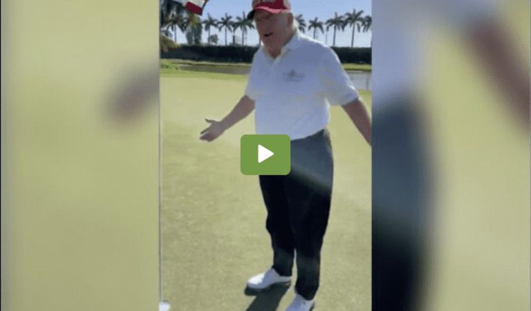 President Trump Hits “Hole In One” While Playing With Ernie Els!  Secret Meaning?
