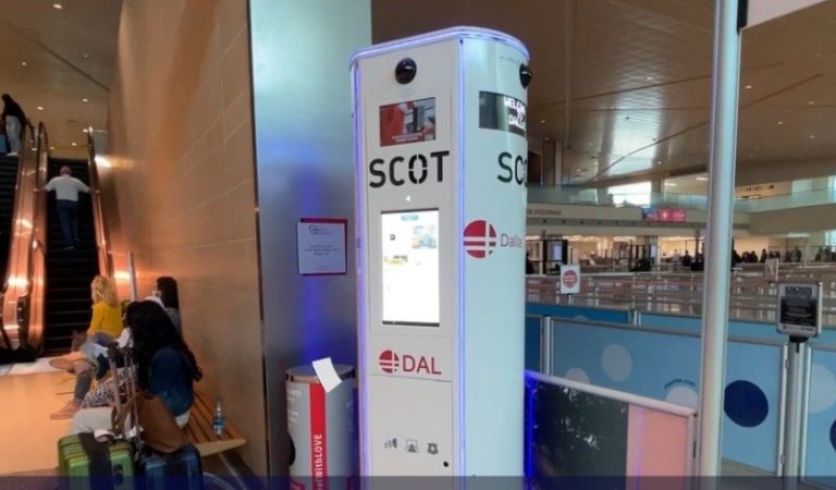 7-Foot Robot Released at Dallas Airport to Catch Unmasked Individuals and Report “Potential Crimes” to Law Enforcement