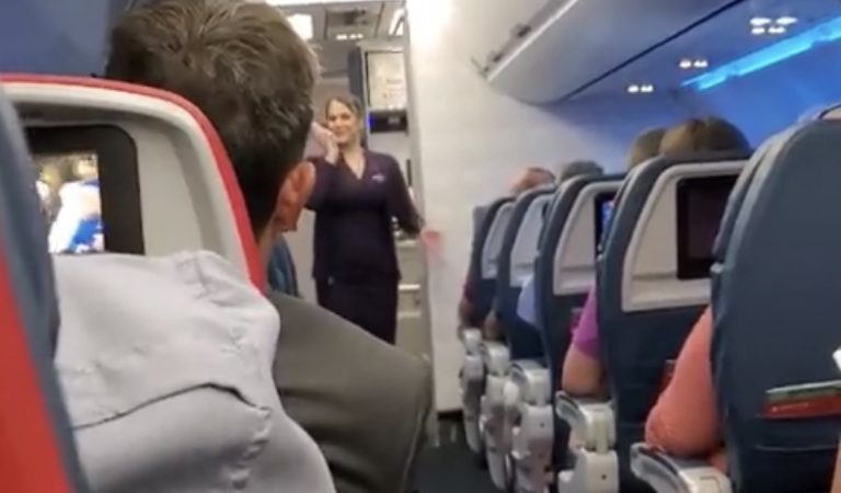 (WATCH) Flight Attendant Bursts Into Tears As She Removes Her Mask for the First Time in Two Years