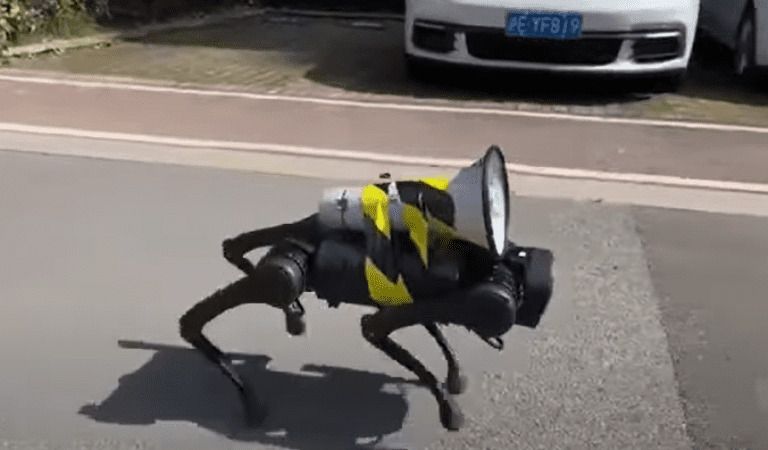 Robotic Dog Is Blaring Covid-19 Warnings In Shanghai While People Starve From Lockdown