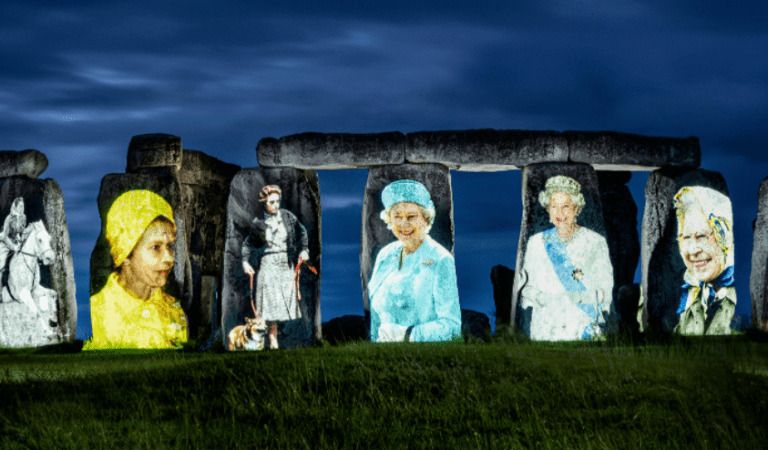 Stonehenge Has Queen Elizabeth II Projected All Over It