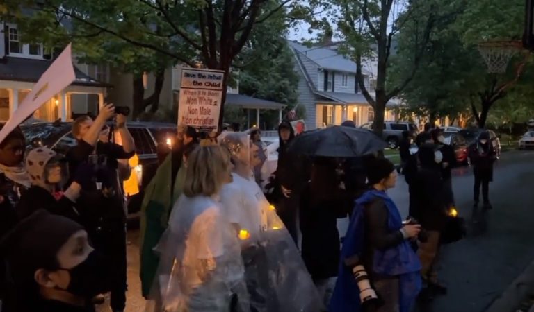 WATCH: Angry Protestors Gather Outside the Homes of Justices Roberts and Kavanaugh