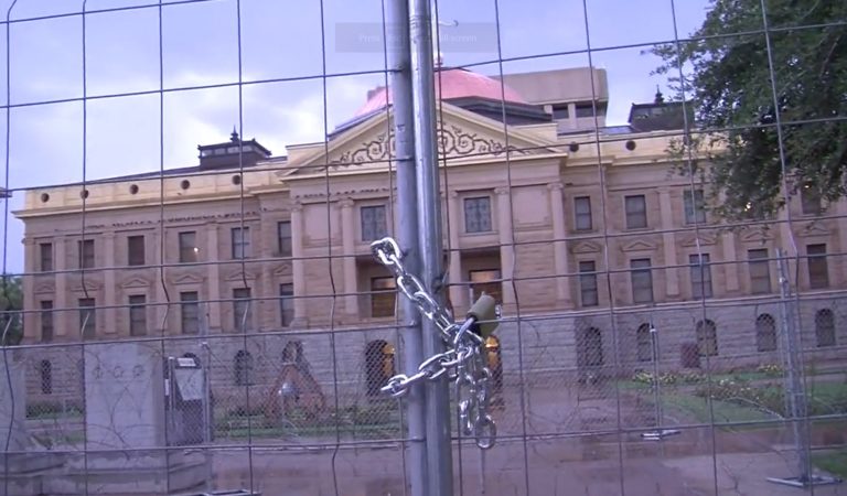 Arizona Capitol Enclosed in Razor Wire Amid Violent Pro-Abortion Protests