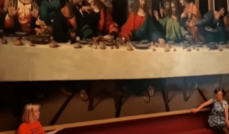 Environmental Protestors Glue Hands To Leonardo Davinci’s Last Supper Painting