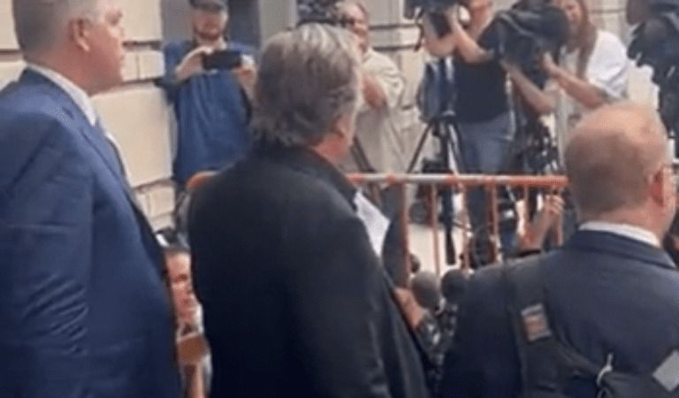 Steve Bannon Addresses Media After Trial Begins