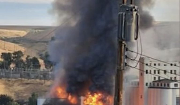 Fire Completely Destroys Pendleton Flour Mills Building in Eastern Oregon