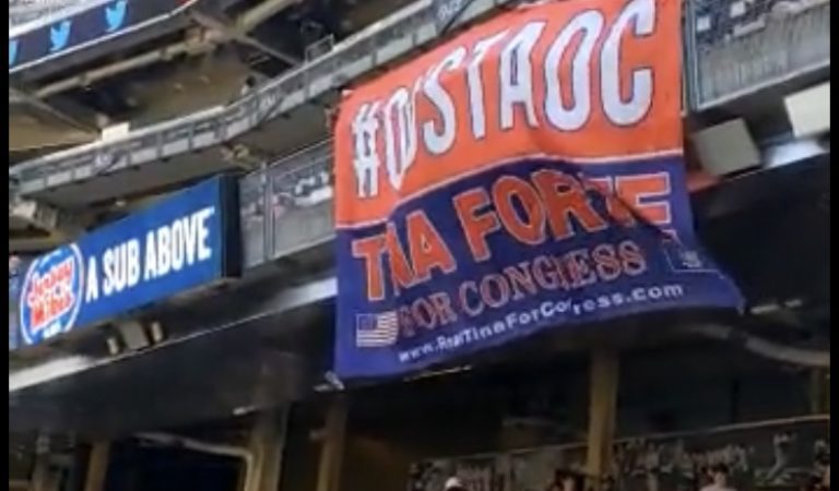 Oust AOC Flag Flies at Yankee Stadium, New York Primary Update