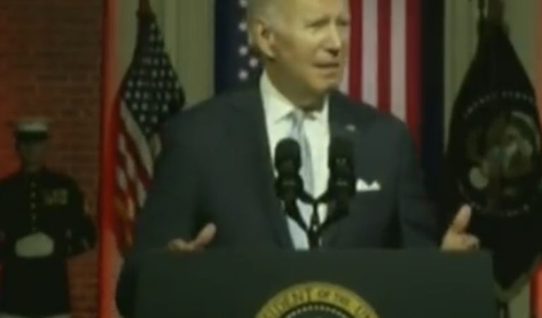 Patriot with Bullhorn Screams “F*ck Joe Biden!” During Biden’s Sickening Speech (WATCH)