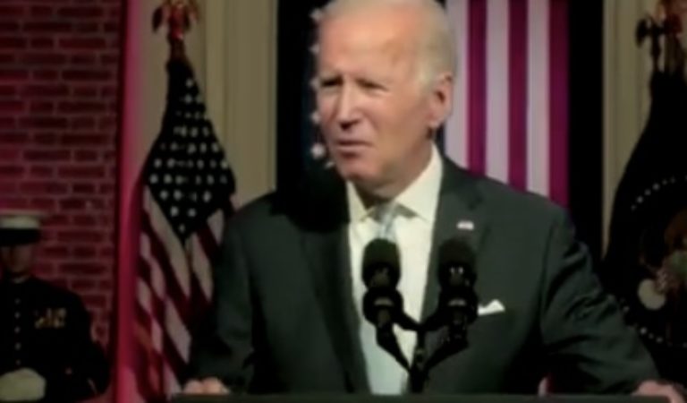 CNN Busted Changing Color of Biden’s Blood-Red Backdrop to Appear Less Evil