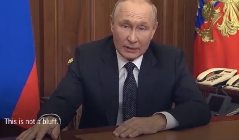 Putin Warns West that His Nuclear Threat “Is Not a Bluff,” Biden Responds