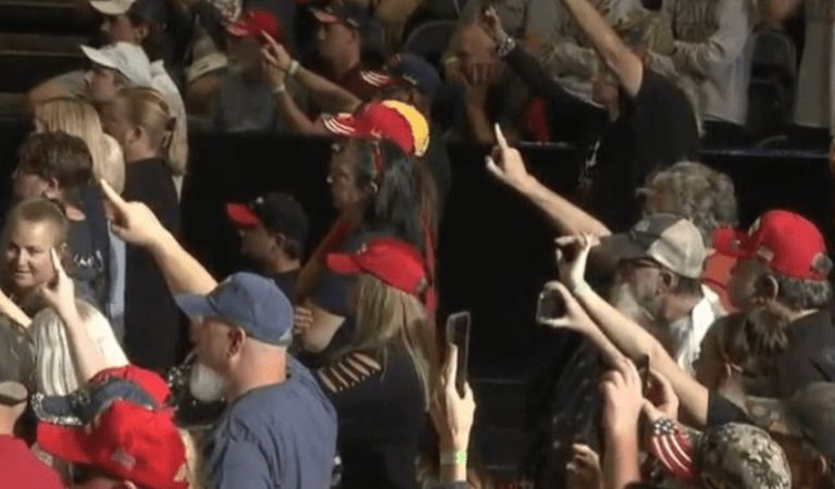 Why Was Everyone Pointing Up At Trump’s Rally?