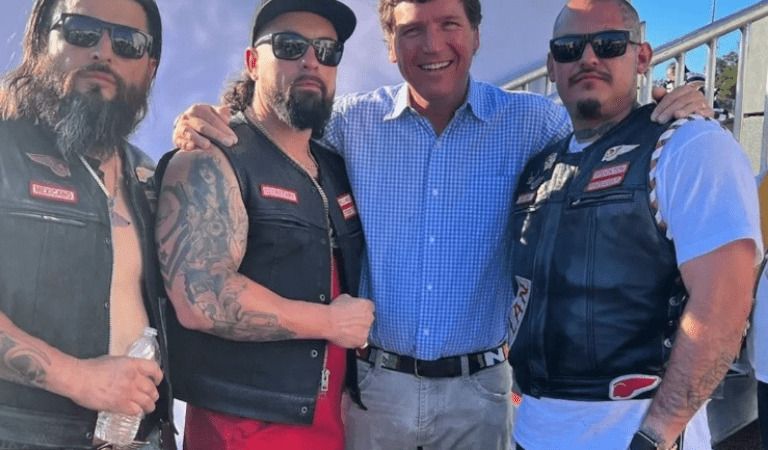 Tucker Carlson Gives Speech At Hell’s Angels Founder’s  Funeral