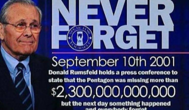 FLASHBACK: Donald Rumsfeld On The Day Before 9/11: “We Can’t Account For a Missing $2.3 Trillion…”