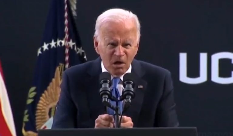 Biden Gives Tough Guy Act on Hot Mic “No One F—s With a Biden”
