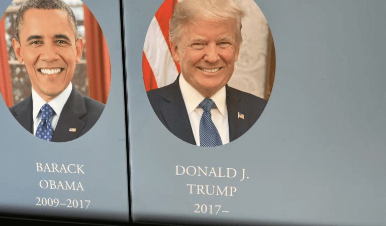 OOPS! White House Visitor Center Appears to Show that Donald Trump is STILL President!