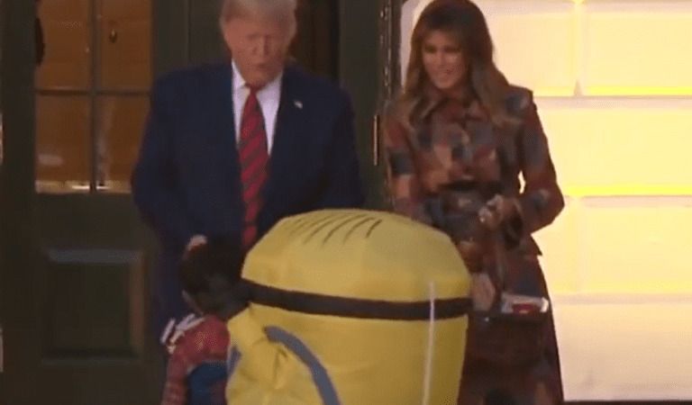 Flashback: Watch Hilarious Moment of Trump With Trick-or-Treater