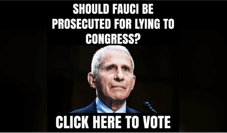 NATIONAL POLL: Should Fauci Be Prosecuted For LYING To Congress?