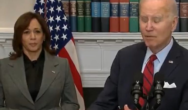 Uncomfortable Harris Looks on as Biden Gives Bizarre Speech