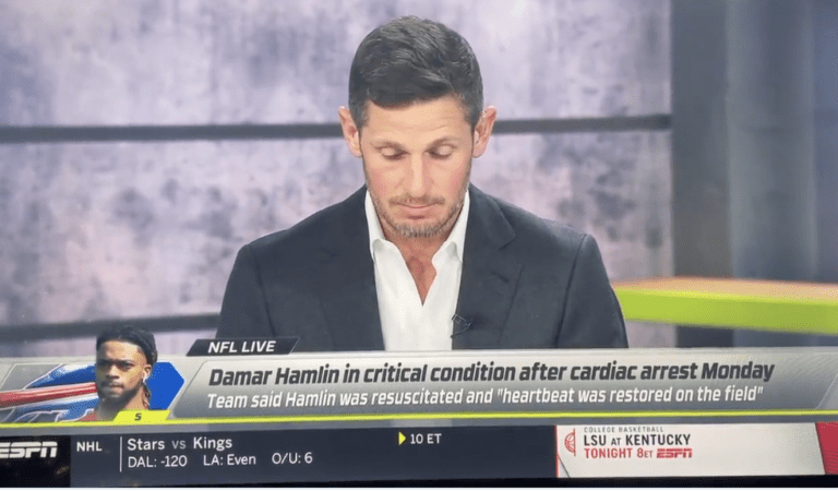 WATCH: ESPN Host Ignores the Haters, Prays for Damar Hamlin on Live TV