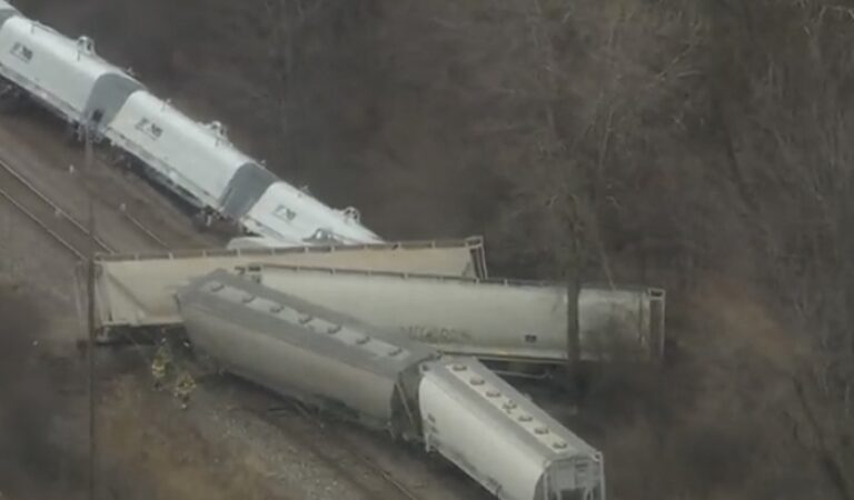 BREAKING: Train Derailment in Michigan; At Least Six Cars Off the Track & One Carrying Hazardous Materials